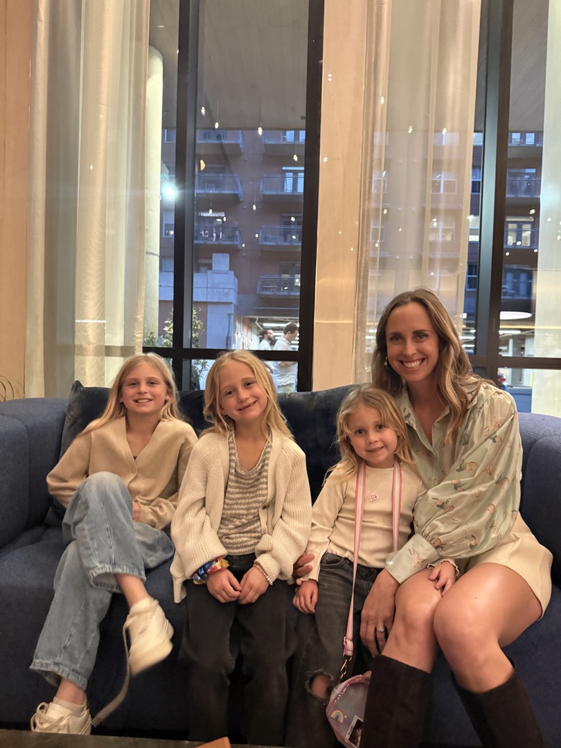 Rachel Trimble with her daughters in Dripping Springs, Texas